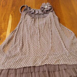 Cotton and chiffon dress